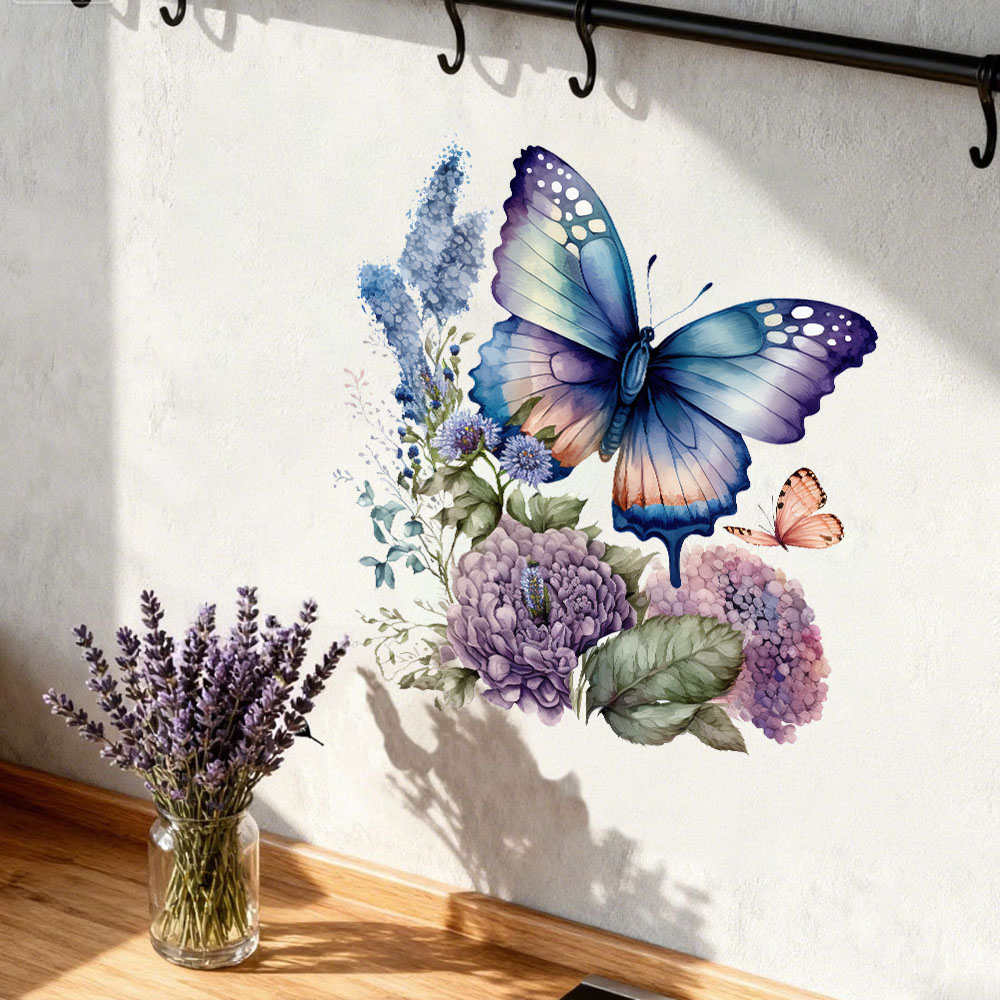 Aquarel vlinder bloem muurstic - Pvc Panel Background recensie en prijs