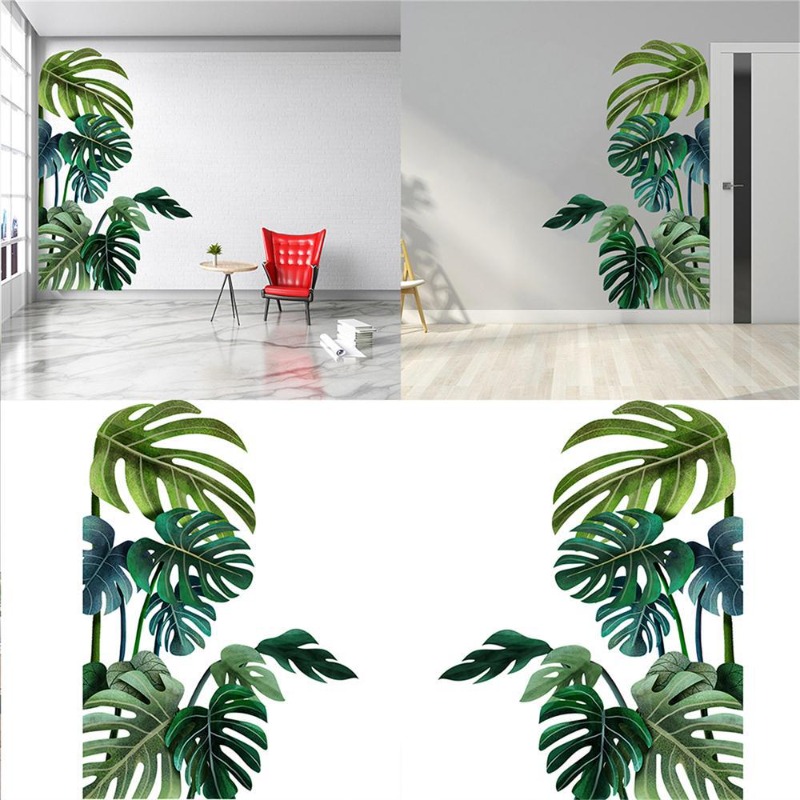 Grote Nordic Green Leaf muurst - Pvc Panel Background recensie en prijs