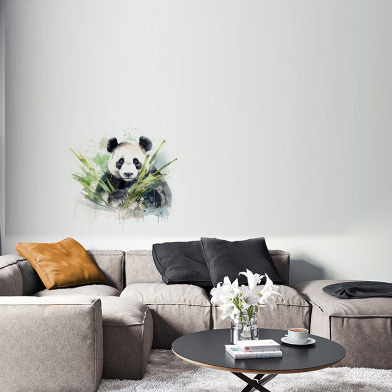 C76 #   Aquarel Panda muurstic - Pvc Panel Background recensie en prijs